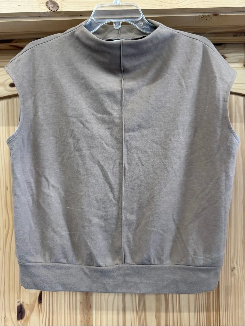 Women’s Sleeveless Knit Sweater - Taupe